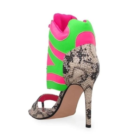 Neon colored Sandals (Wore Once) - Picture 3 of 4